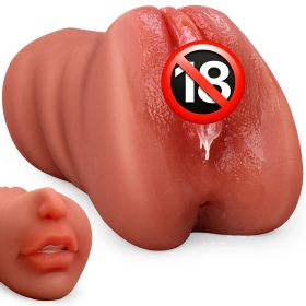 mPocket Pussy Stroker for Men, Realistic 3 in 1 Male Masturbator with Oral, Vagina, and Anal Sex Toys for Ultimate Pleasure