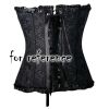 Women's Vintage Steel Boned Bridal Bustier Embroided Body Sculpting Wear Corset Top, White