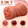 mPocket Pussy Stroker for Men, Realistic 3 in 1 Male Masturbator with Oral, Vagina, and Anal Sex Toys for Ultimate Pleasure