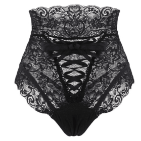 Sexy Panties Women High Waist Lace Thongs Underwear (size: L)