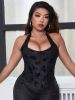 Women's Hanging Neck Solid Color Shapewear