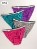 Girl Lingeries G String Underwear Briefs Ladies Panty Set 4pcs Pack Sexy Women's Panti Set